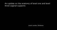 An Update on the anatomy of level one and level three vaginal supports
