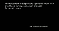 Reinforcement of suspensory ligaments under local anasthesia cures pelvic organ prolapse - 24 month results
